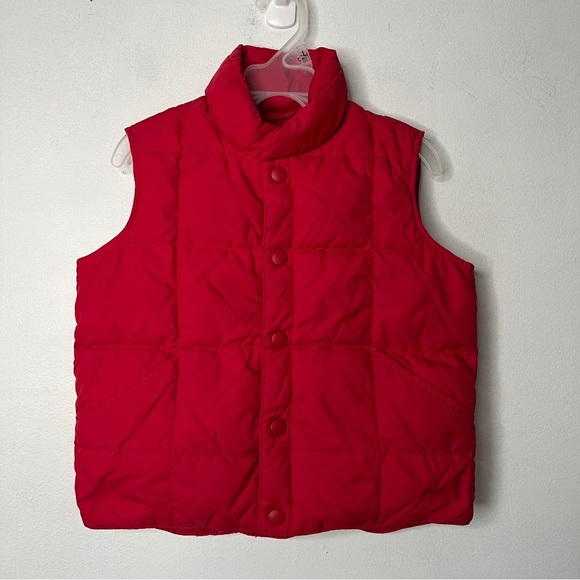 Lands’ End Nylon Quilt Goose Down Puffer Vest Snap Front Kid's Small - Picture 1 of 8